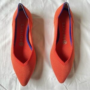 ROTHYS Orange Summer To The Point Clog Slip On Flats Sz. 7.5